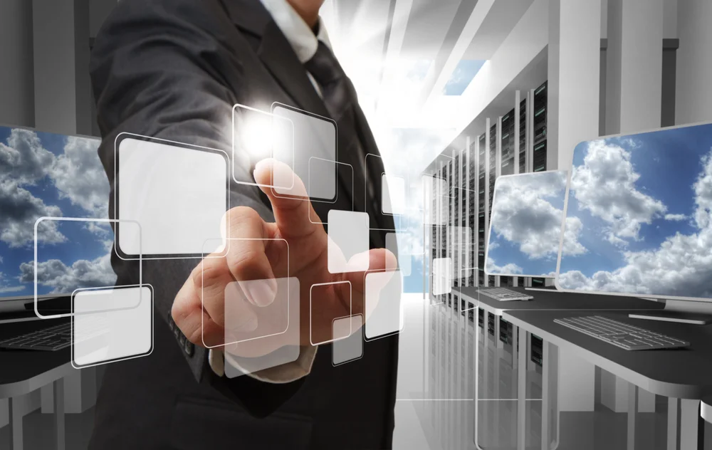 Technology and cloud partners collaborating in a modern data center environment.