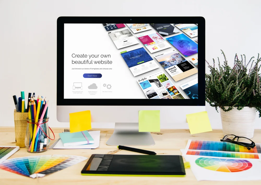 Designers managing a library of branded video templates and components.
